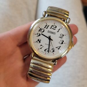 Gitano Silver Quartz Watch